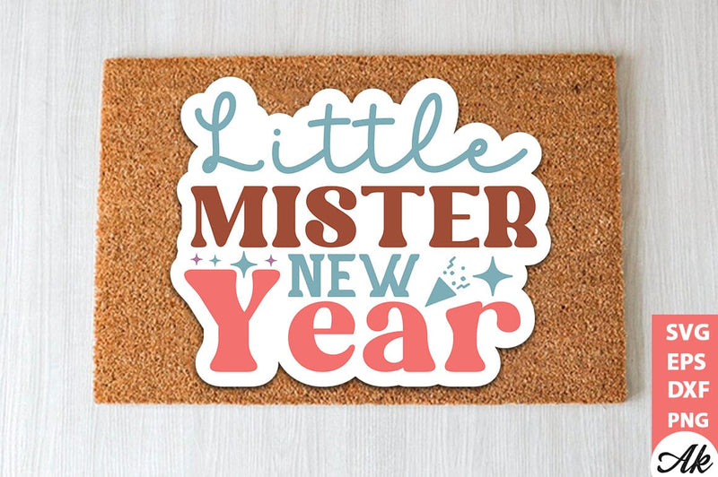 Little mister new year Stickers Design SVG akazaddesign 