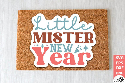 Little mister new year Stickers Design SVG akazaddesign 