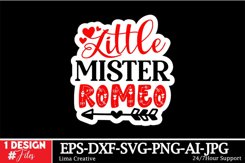 Little Mister Romeo Sticker SVG Cut File - So Fontsy