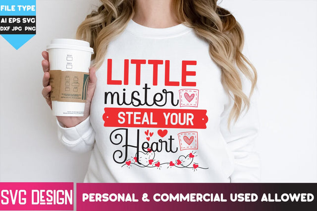 Little Mister Steal Your Heart SVG Design, Little Mister Steal Your Heart SVG Cut Files, Little Mister Steal Your Heart PNG, Happy Valentine's Day SVG ,Valentine SVG Bundle, Love SVG Bundle SVG BlackCatsMedia 
