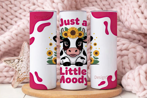 Little Moody Cow 20oz Tumbler Wrap Sublimation DesignSVG 