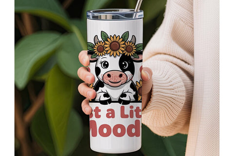 Little Moody Cow 20oz Tumbler Wrap Sublimation DesignSVG 