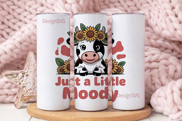 Little Moody Cow 20oz Tumbler Wrap Sublimation DesignSVG 