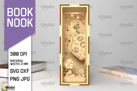 Little Prince SVG. 3D Layared Magic Book Nook Laser Cut SVG Evgenyia Guschina 