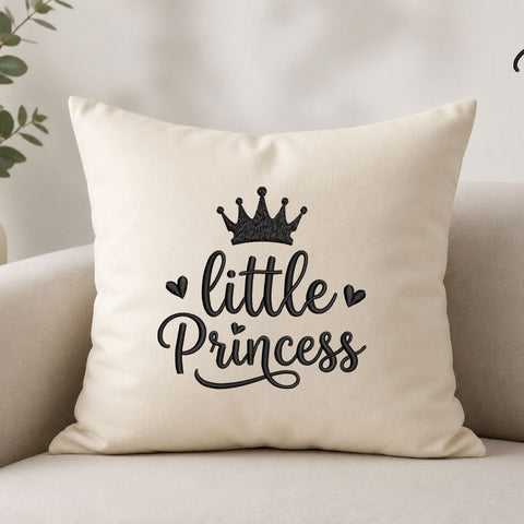 Little Princess Crown Machine Embroidery Design – Cute Princess Heart Embroidery File for Girls Embroidery/Applique DESIGNS PatternFeed8 