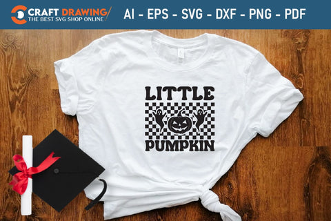 Little Pumpkin Svg, Halloween Svg , Halloween Clipart, Ghost Svg, Halloween Shirt Svg, Hippie Svg, Retro Svg, Svg Bundle, Sublimation Designs SVG Debashish Barman 