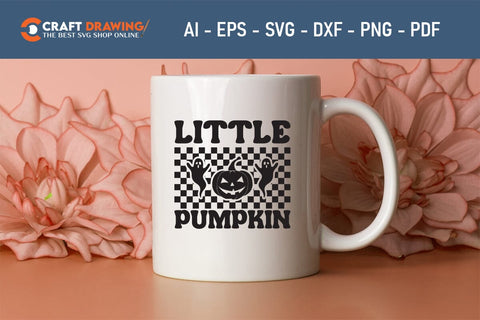 Little Pumpkin Svg, Halloween Svg , Halloween Clipart, Ghost Svg, Halloween Shirt Svg, Hippie Svg, Retro Svg, Svg Bundle, Sublimation Designs SVG Debashish Barman 