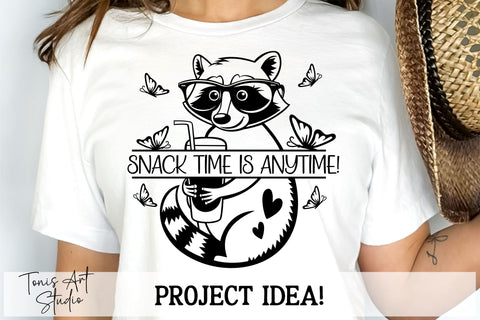 Little Racoon Monogram SVG File | Racoon Vector Outline SVG TonisArtStudio 