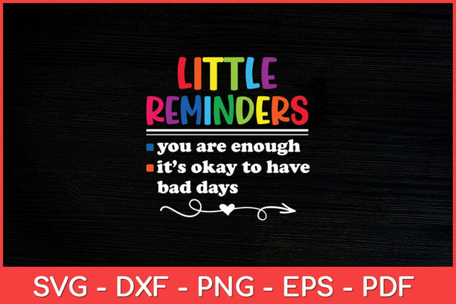 Little Reminder Mental Health Counselor Svg Design SVG artprintfile 