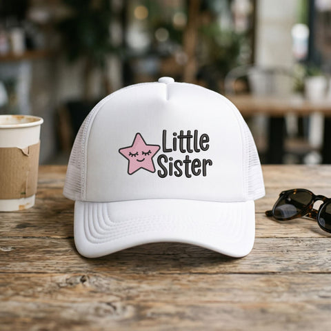 Little Sister Embroidery Design – Cute Pink Star Baby Sister Machine Embroidery File Embroidery/Applique DESIGNS PatternFeed8 