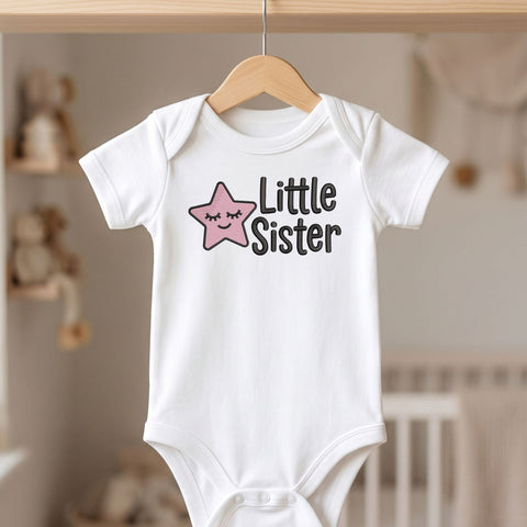 Little Sister Embroidery Design – Cute Pink Star Baby Sister Machine Embroidery File Embroidery/Applique DESIGNS PatternFeed8 