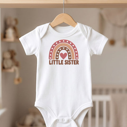 Little Sister Rainbow Embroidery Design – Boho Rainbow Heart Baby Sister Machine Embroidery File Embroidery/Applique DESIGNS PatternFeed8 