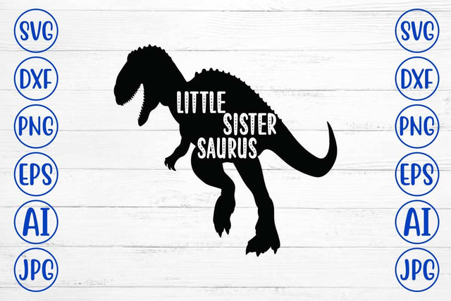 Little Sister Saurus SVG Cut File SVG Syaman 