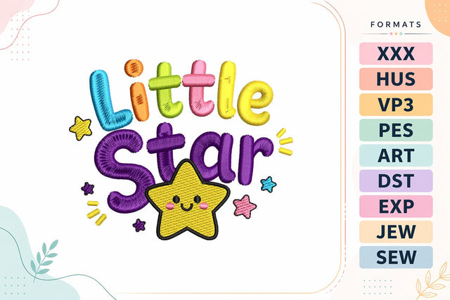 Little Star Rainbow Embroidery Design Embroidery/Applique DESIGNS sg embroidery 