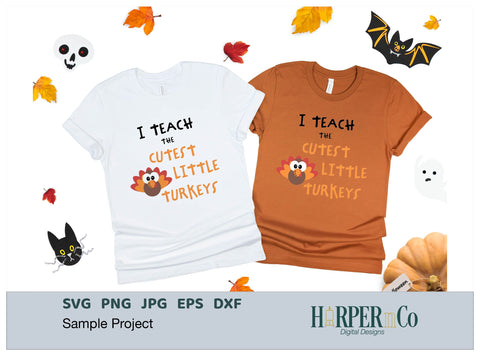 Little Turkey SVG PNG Cut EPS File SVG HarperNCo 