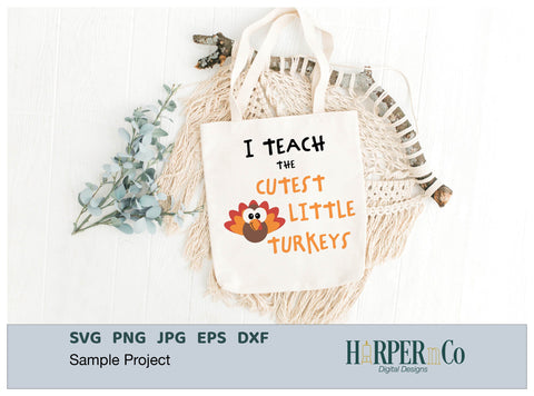 Little Turkey SVG PNG Cut EPS File SVG HarperNCo 
