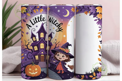 Little Witchy Tumbler Wrap Sublimation PixelChick 