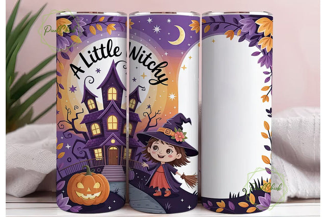 Little Witchy Tumbler Wrap Sublimation PixelChick 
