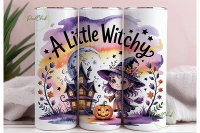 Little Witchy Tumbler Wrap Sublimation PixelChick 