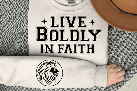 Live Boldly in Faith Sleeve SVG Design, Christian Sleeve SVG, Faith SVG Design, Jesus Sleeve SVG SVG Regulrcrative 