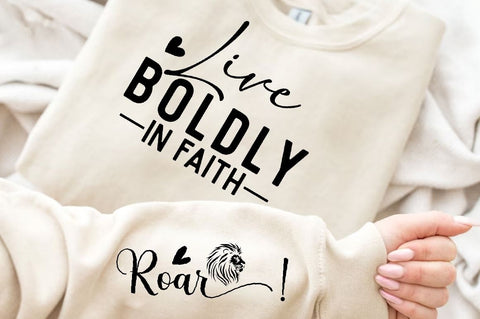 Live Boldly in Faith Sleeve SVG Design, Christian Sleeve SVG, Faith SVG Design, Jesus Sleeve SVG SVG Regulrcrative 