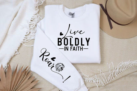 Live Boldly in Faith Sleeve SVG Design, Christian Sleeve SVG, Faith SVG Design, Jesus Sleeve SVG SVG Regulrcrative 