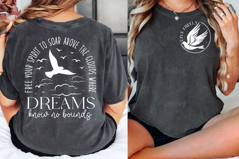 Live freely Front and Back SVG T shirt Design SVG Designangry 