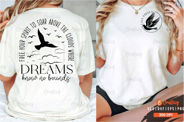 Live freely Front and Back SVG T shirt Design SVG Designangry 