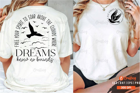 Live freely Front and Back SVG T shirt Design SVG Designangry 