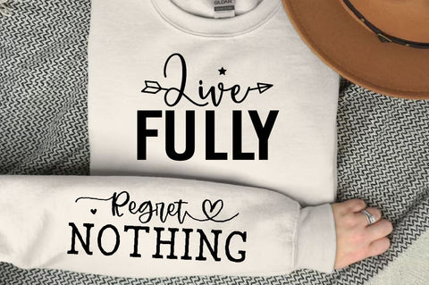 Live Fully Sleeve SVG Design, Motivational Sleeve SVG SVG Regulrcrative 