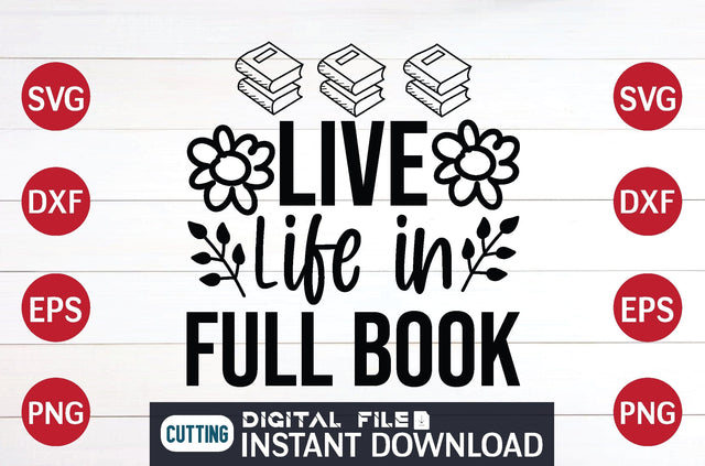 Live Life in Full Book svg SVG designer krishna 