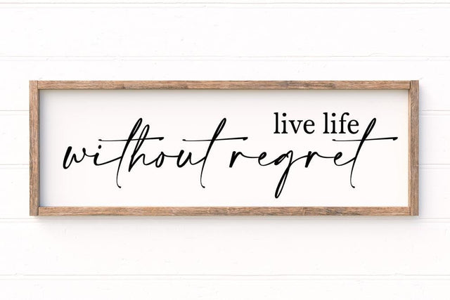 Live Life Without Regret SVG SVG Ikonart Design Shop 