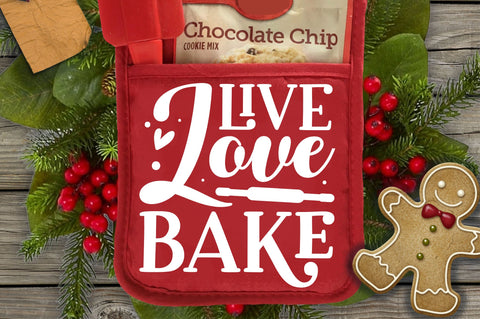 Live love bake Svg Design SVG Regulrcrative 