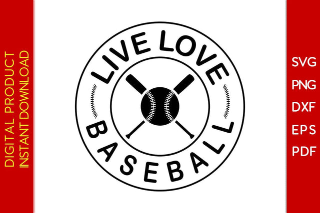 Live Love Baseball SVG PNG PDF Cut File SVG Creativedesigntee 