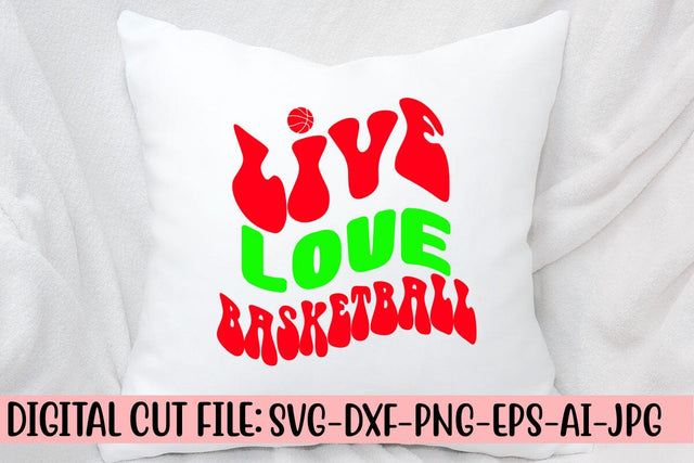 Live Love Basketball Retro SVG SVG Syaman 