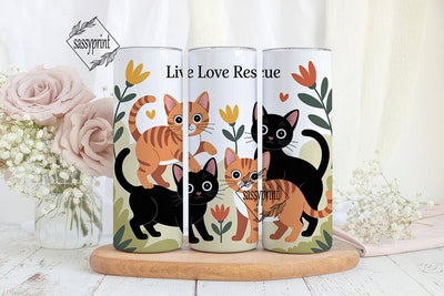 Live Love Rescue 20oz Tumbler Wrap Sublimation sassyprint 