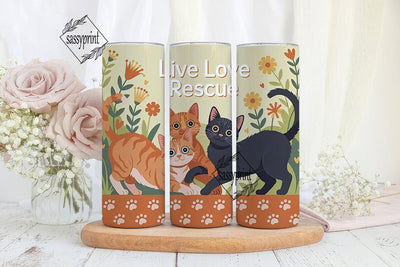 Live Love Rescue 20oz Tumbler Wrap Sublimation sassyprint 