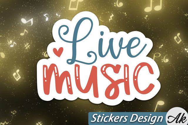 Live music Stickers Design SVG akazaddesign 