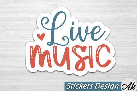 Live music Stickers Design SVG akazaddesign 