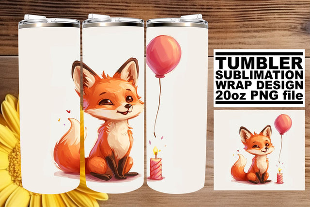 Lively Birthday Zoo: Watercolor Tumbler Design Sublimation afrosvg 