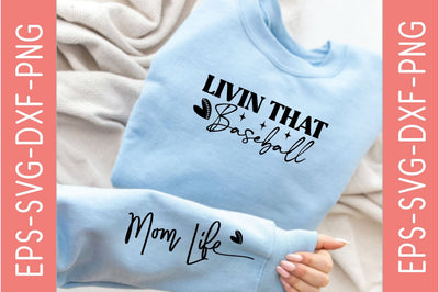 Livin that Baseball, Sleeve SVG Bundle, Quotes Design SVG farhad farhad 