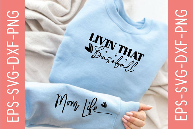 Livin that Baseball, Sleeve SVG Bundle, Quotes Design SVG farhad farhad 