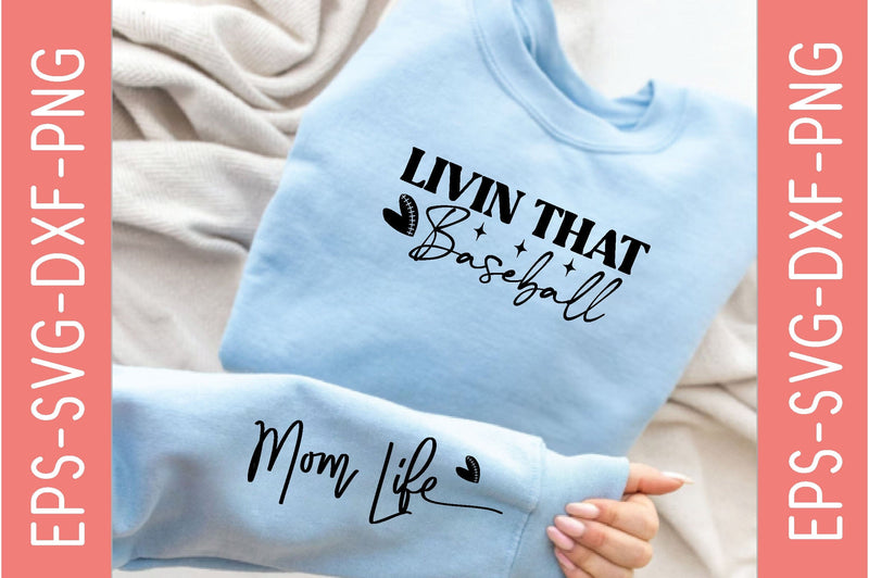 Livin that Baseball, Sleeve SVG Bundle, Quotes Design SVG farhad farhad 