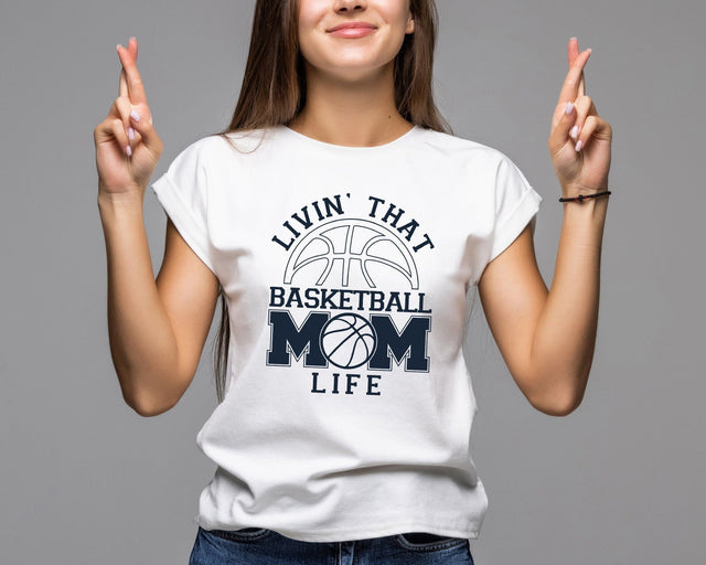 Livin That Basketball Mom Life Svg Png, Basketball Mom Svg, Basketball Mama Svg, Basketball Shirt Svg, Sport Shirt Svg, Svg Files for Cricut SVG DesignDestine 