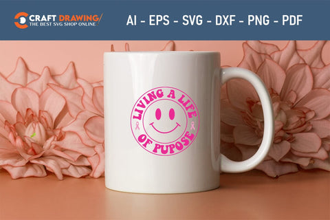 Living A Lfe Of Pupose Breast Cancer SVG, Pink Awareness Ribbon Svg, Heal Cancer Svg, Cancer Awareness Svg, Fight Cancer Svg, Cancer, Svg Files For Cricut SVG Debashish Barman 