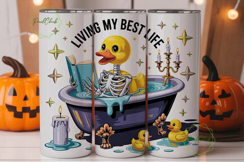 Living My Best Life Duck Skeleton PNG Sublimation PixelChick 
