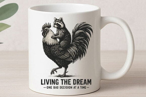 Living The Dream Funny Animal PNG SVG BillahCrafts 