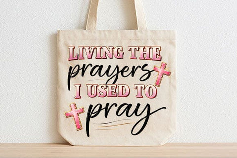 Living the Prayers PNG | Christian Faith Sublimation Design SVG BillahCrafts 