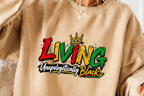 Living Unapologetically Black PNG Shirt SVG DesignDestine 