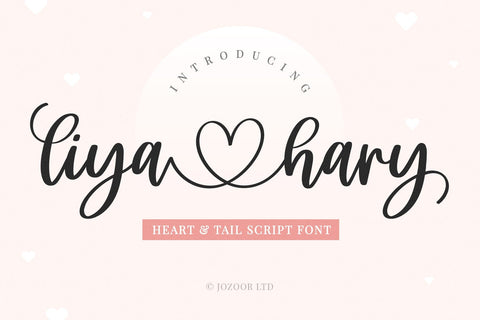 Liya Hary - Lovely Heart Script Font Font Jozoor 